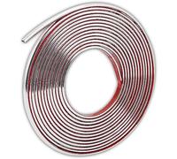 Bande adhésive argentée 3d pour bordures murales Peel and Stick Trim Seam Wall Sticker Decorative Tape pour plafond/angle/miroir/meuble/décoration intérieure et automobile (0.8CM*5M/0.31IN*16.4FT)