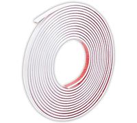 Bande adhésive blanche 3d pour bordures murales Peel & Stick Trim Seam Wall Sticker Decorative Tape pour plafond/angle/miroir/meuble/porte/décoration intérieure et automobile (0.8CM*5M/0.31IN*16.4FT)