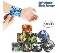 Bande Adhésive De Camouflage, 5m X 5cm, 10 Pièces, Bande Auto-Adhésive Extensible Pour Les Doigts, Les Poignets Et Les Chevilles, Camouflage De Sécurité Pour Le Sport Furtif