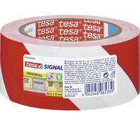 Bande adhésive de marquage tesa® SIGNAL tesa 58134-00000-00 rouge, blanc (L x l) 66 m x 50 mm acrylate 1 pc(s)