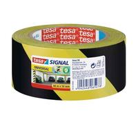 tesa® Ruban de signalisation universel 58133 – polypropylène noir et jaune 50 mm x 66 m
