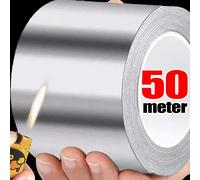 Bande adhésive en aluminium 5/50M, patchs adhésifs résistants à la chaleur et aux fuites, ruban adhésif de réparation Anti-fuite, autocollants imperméables de cuisine