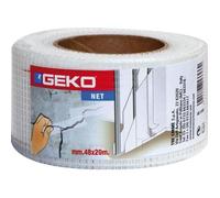 GEKO Bande adhésive Anti-fissures Plâtre 48 mm - 20 m - 100% fibre de verre