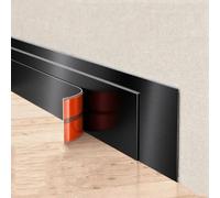 Bande Adhésive pour Moulures Murales, Bande Métallique Flexible, pour Bordures de Murs, Plafonds, Sols, Armoires, Carrelage, Noir Brossé (3 Cm X 10 M)