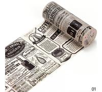 Bande Adhésive Scrapbooking Décorative, 10cm X 5m, Ruban De Masquage, Lettre Rétro, Style Journal Vintage, Washi, Fournitures De Journal Poubelle, Autocollants