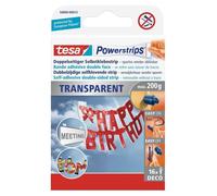 Bande adhésive - TESA - Powerstrips Déco Transparent - Fixation sans trace - 16 pièces - Multi-usages