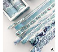 Bande Adhésive Washi 8 Pièces/Ensemble Plantes Vertes, Fourniture De Ruban Adhésif De Masquage De Couleur, Autocollant Décoratif Pour Scrapbooking, Journal Intime, Papeterie H6f3