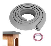 Bande Anti-Collision Bébé, 2 Mètre Rouleau en Mousse L-Forme Protecteurs Bords de Table, Super Souple Anti Choc Mousse Bord Protecteur, Sécurité Épreuvage pour Bébé Enfants(Gris)