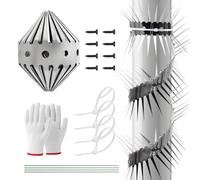 Bande Anti fouine, 100cm Ceinture Anti-martres pour Chats, Acier Inoxydable Ceinture de répulsif pour Chat, répulsif Contre Les martres pour Maisons, Tuyaux de Descente, Gouttières et Arbres