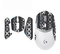 Bande antidérapante absorbant la transpiration pour souris de jeu Logitech G309, noir et blanc