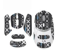 Bande antidérapante absorbant la transpiration pour souris de jeu Logitech G309, noir et blanc