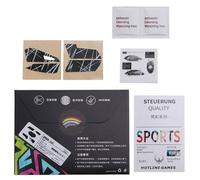 Bande antidérapante en peau de souris. 12x3,94 pouces, autocollants latéraux pour logitech G402, évacuation de l'humidité, pré-découpés