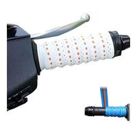 Bande antidérapante en silicone souple pour guidon de moto, poignées enveloppantes de 1,1 m avec trous d'aération et absorption des chocs pour vélo, moto, canne à pêche (blanc)