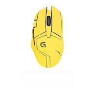 Bande antidérapante pour souris compatible avec les peaux de souris de jeu Logitech G402, résistante à la transpiration, housse de protection, jaune complet