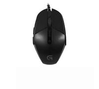 Bande antidérapante pour souris de jeu Logitech G302 G303, résistante à la transpiration, housse de protection (moitié noire)