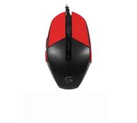 Bande antidérapante pour souris de jeu Logitech G302 G303, résistante à la transpiration, housse de protection, demi-rouge