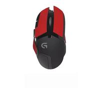 Bande antidérapante pour souris de jeu Logitech G402, résistante à la transpiration, housse de protection, demi-rouge