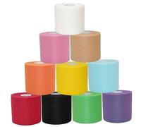 Bande athlétique 10 rouleaux 10 couleurs 33 pieds Bande de poignet respirante déchirable Légère éponge non irritante Sports pour éviter les blessures/pour de meilleures performances/pour la récu
