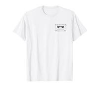 Bande Audio Cassette rétro mélange années 70 80 Noir T-Shirt