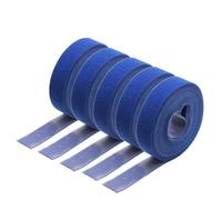 Bande auto-adhésive de 5 m/rouleau for attaches câble réutilisables, système fixation auto-agrippant, largeur 10 à 25 mm, monter soi-même pour Tissu(Blue,10mm)