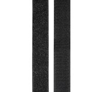 Bande auto-agrippante à coller TOOLCRAFT KL25X2000C partie velours et partie crochets (L x l) 2000 mm x 25 mm noir 1 pai