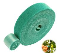 Bande Auto Agrippante pour Plantes 20mm x 10m, Rouleau Scratch Vert Réutilisable pour Jardin, Attache Plante Grimpante, Tomates et Arbustes, Lien de Fixation Doux et Résistant