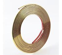 Bande autocollante dorée 3d pour bordures murales Peel & Stick Trim Seam Wall Sticker Decorative Tape pour plafond/angle/miroir/meuble/décoration intérieure et automobile (0.8CM*5M/0.31IN*16.4FT)
