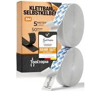 Bande autocollante extra forte pour l'extérieur et l'intérieur 50 mm x 5 m Blanc (colle de marque 3M), I Ruban adhésif pour bricolage, bricolage, maison, couture, etc. Qualité artisanale ToolTopia