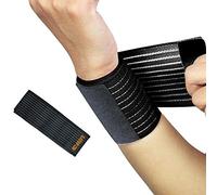 Bande Bandage de compression lymphoedeme Lymphologie Maladie de la lymphe - Manchons Corps Pied Cheville Jambe Cuisse Bras Mains Coude (BANDE POIGNET NOIR 40x7,5 cm)