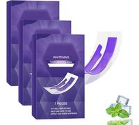 Bande Blanchiment Dentaire, Kit Bandes De Blanchiment Des Dents, Violet Blanchiments Dentaire, Whitening Teeth Strips, Haleine Fraîche, Sourire éclatant, Aide à Eliminer Les Taches Café, Vin Tache (3)