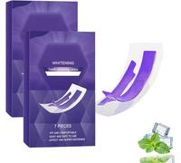 Bande Blanchiment Dentaire, Kit Bandes De Blanchiment Des Dents, Violet Blanchiments Dentaire, Whitening Teeth Strips, Haleine Fraîche, Sourire éclatant, Aide à Eliminer Les Taches Café, Vin Tache (2)