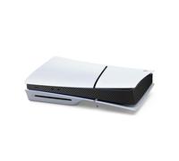 Bande centrale fine pour console PS5, film de protection autocollant en fibre de carbone, film de protection pour PS5-Slim Disc et accessoires de console de jeu numérique (fibre de carbone noir)