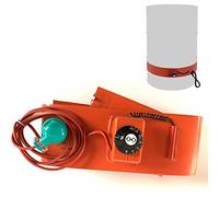 Bande Chauffante pour Baril de Tambour - Chauffage en Silicone pour 20 L/55 Gallons - Baril D'Huile de Miel, Chauffage de Baril Avec Thermostat Réglable, Chauffage de Tambour (150 L 152 X 25 Cm)