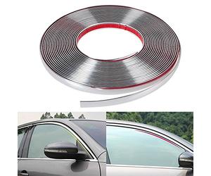 Bande chromée universelle 5 mm x 5 m Décoration de voiture Moulures décoratives autocollantes Protection des bords