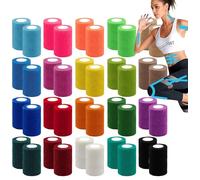 Bande Cohésive,40 Rouleaux Bande Adhésive Elastique de 7.5cm x 4,5 m - Bandage Cohesif pour Les Humains et Les Animaux, Elastoplast Bande Adhésive pour Sports 20 couleurs (24 couleurs, 7,5cmx4,5m)