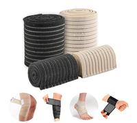 Bande Contention, 4 Pièces Bande Compression Manchon Compression Mollet Bandage Autoadhésif, Bande Compressive Manchon de Compression Genoux Genouillère réglable avec compression