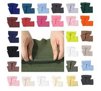 Bande côtelée en élasthanne, Neotrims Tissu extensible 2 x 2, Grande récupération résiliente. Utilisez les poignets, les cols et le bord passepoilé du vêtement. Lemon, 2 Strips