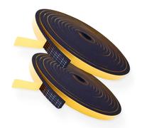 Bande d’étanchéité auto-adhésive 10mm x 6mm Noir pour portes et fenêtres 2 Rouleaux 4m Ruban mousse isolant thermique phonique Joint de porte et fenêtre coupe-froid Bande isolante Isolation phonique