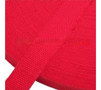 Bande d'aramide tissée Ruban en coton épais de 2 mètres for sac à dos, ceinture, accessoires tissés(Red,20mm)