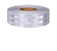 Bande d'avertissement réfléchissante haute intensité 104R, 5cm, for vélo, camion, bateau, remorque, auto-adhésive, étanche(White,9M_50MM)