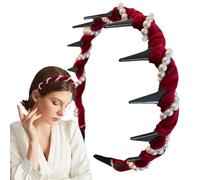 Bande de bande de perle, bandeau perlé,Accessoires de cheveux vagues | Perle Teeth Bandband Girls Hairband Band non glissée Heatwear Hair Hoop For Party Supplies