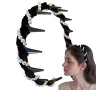 Bande de bande de perle, bandeau perlé, Coiffe d'onde, Perle Teeth Bandband Girls Hairband Band non glissée Heatwear Hair Hoop For Party Supplies