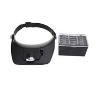 Bande de Bande LED Grannification, Longer de Support de tête réglable avec 4 lentilles 1,2X 1,8X 2,5X 3,5X 3,5X et Doubles lumières LED pour la réparation électronique de la