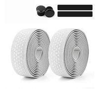Bande de barre en mousse EVA PU antidérapante 210 cm | Lot de 2 noyaux absorbant les chocs, texture antidérapante, poignée résistante aux intempéries, finition noire (blanc)