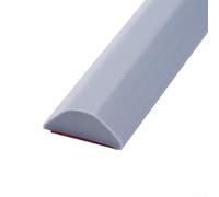 Bande de barrière d'eau en silicone pour douche, joint de barrage de salle de bain, pour séparation humide et sec, bande de rétention de seuil de douche sans courbes, auto-adhésive (gris, 30 cm)