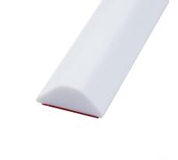 Bande de barrière d'eau en silicone pour douche, joint de barrage de salle de bain, pour séparation humide et sec, bande de rétention de seuil de douche, auto-adhésive (blanc, 50 cm)