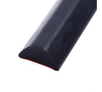 Bande de barrière d'eau en silicone pour douche, salle de bain, pour séparation humide et sec, bande de rétention de seuil de douche sans courbes, auto-adhésive (noir, 30 cm)