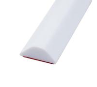 Bande de barrière d'eau flexible en silicone pour seuil de douche, joint de rétention d'eau de salle de bain pour une séparation efficace des zones sèches et humides (blanc 50 cm)