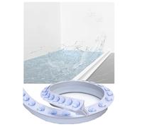 Bande de barrière d'eau for sol de salle de bain à base d'aspiration - Bande d'étanchéité flexible sans perçage, for bords de zone de douche, lavabos(1.90 imeters)