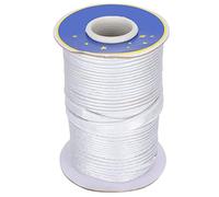 Bande de biais en tresse de bordure de 70 yards, ruban de couture en polyester de 1 cm de large pour passepoil, ourlet et reliure ; ruban de couture non décolorant, lavable en (Argent)